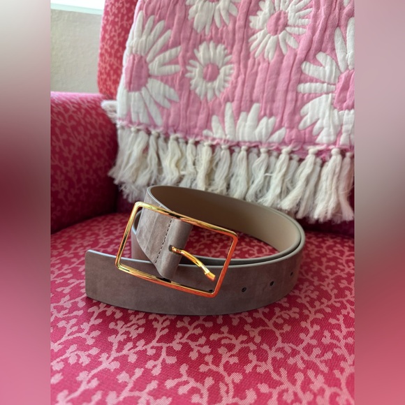 B-Low Milla Belt Soft Brown Suede Leather Belt with Gold Buckle - Picture 3 of 9